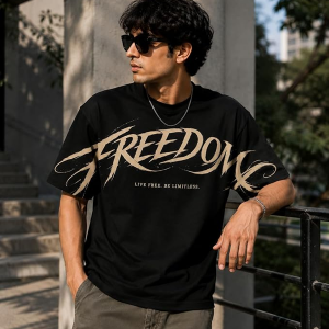 Men's FREEDOM T-Shirt | Combed Cotton |180 GSM | Regular Fit | Half Sleeve
