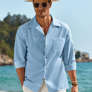 Long Sleeve Button Down with Spread Collar