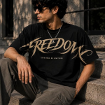 Men's FREEDOM T-Shirt | Combed Cotton |180 GSM | Regular Fit | Half Sleeve