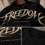 Men's FREEDOM T-Shirt | Combed Cotton |180 GSM | Regular Fit | Half Sleeve
